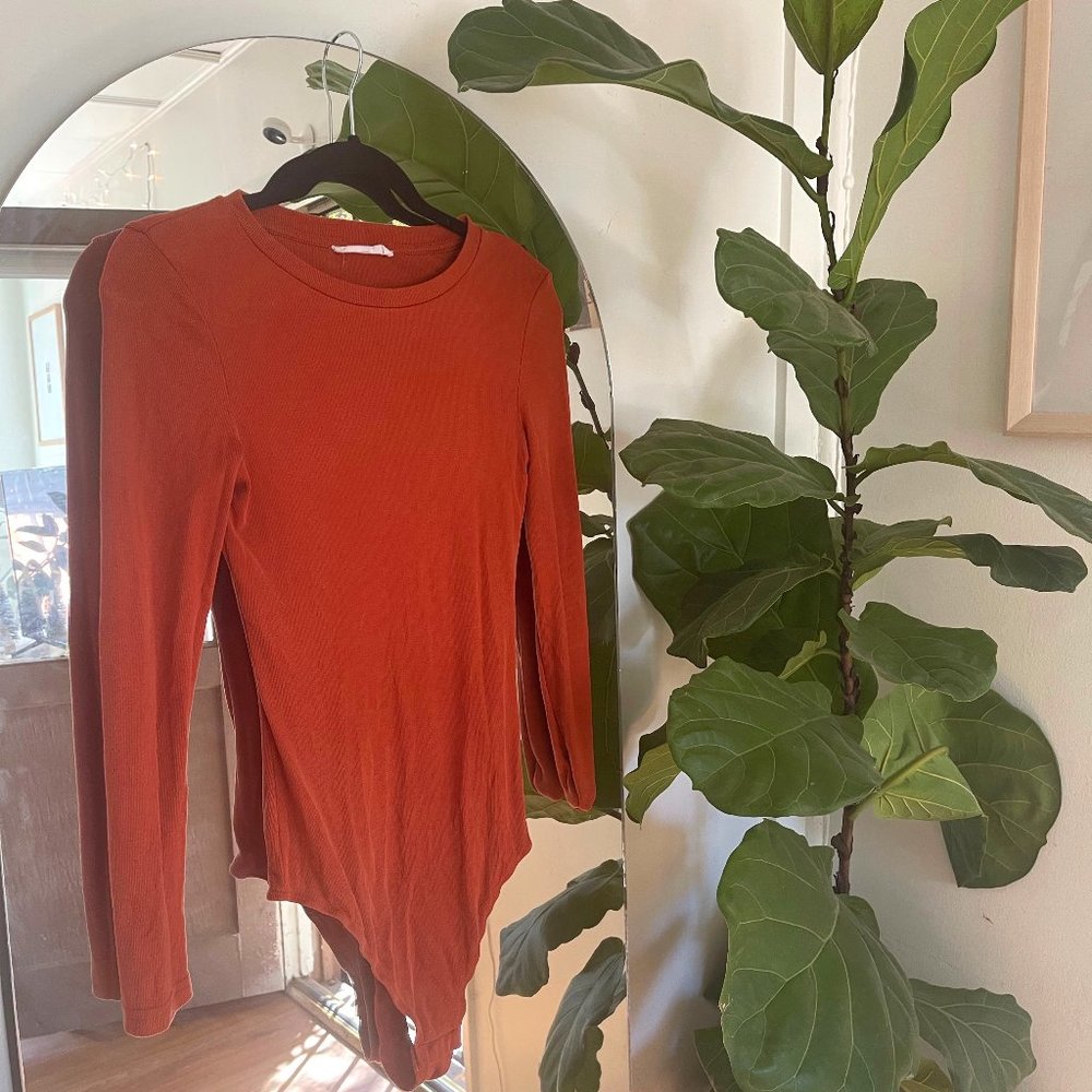 Rust Long Sleeve Body Suit / Elodie